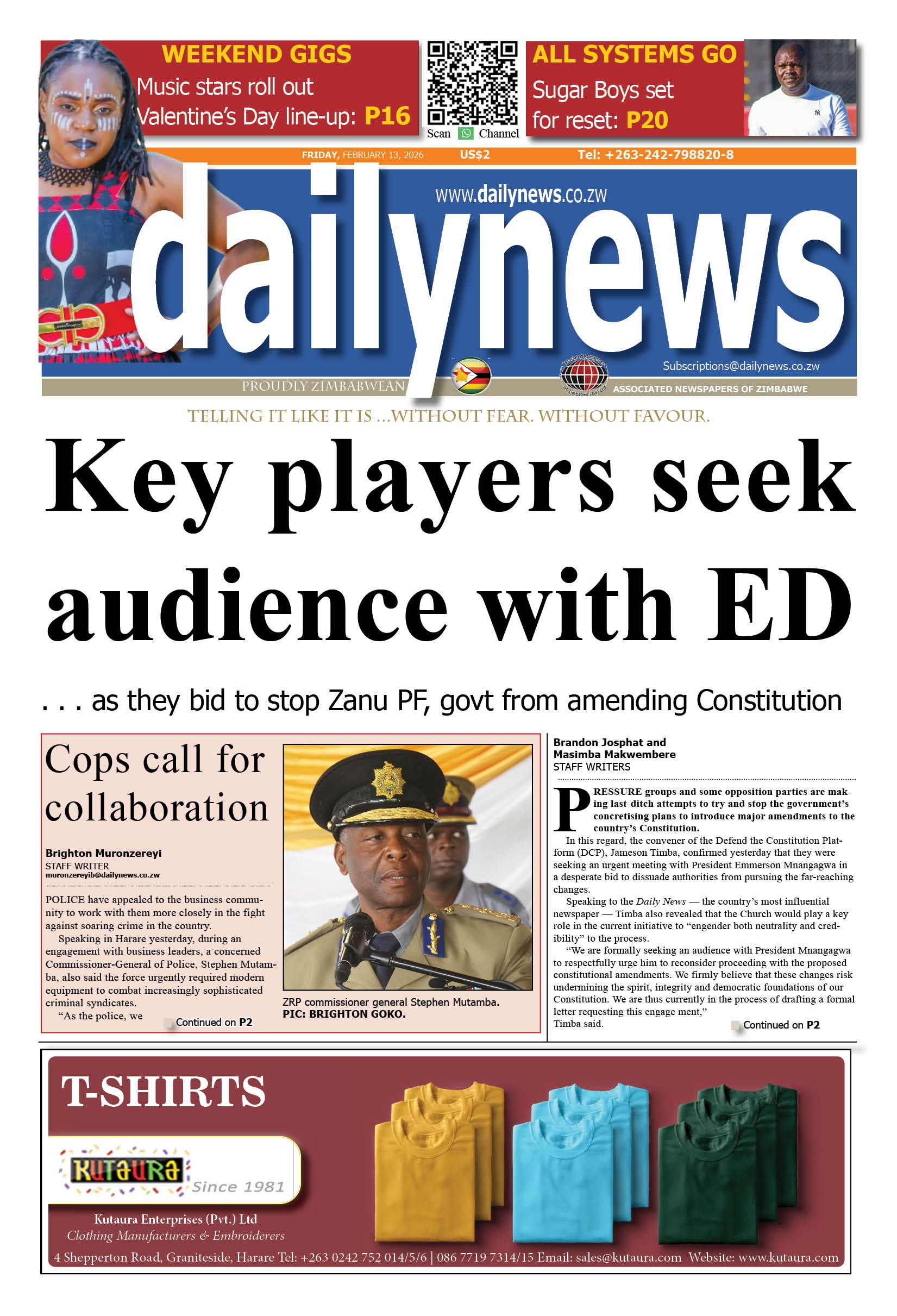 Friday 13 February  2026